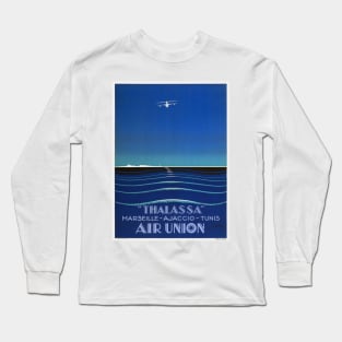 Thalassa France Vintage Travel Poster 1927 Long Sleeve T-Shirt